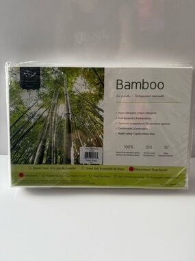 Bamboo Twin Fitted Bed Sheet White Brand New